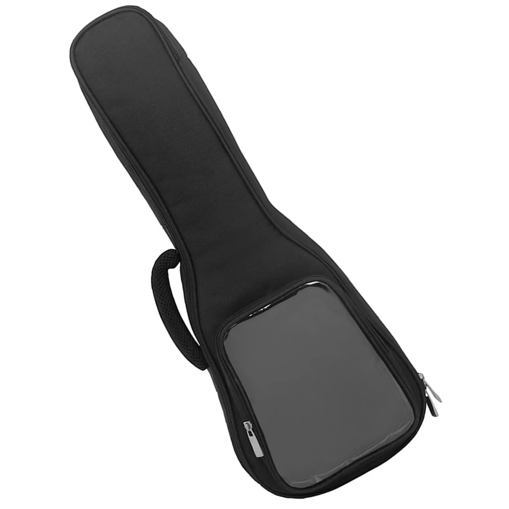 

23 Inch Ukulele Bag Transparent Side Pocket Cotton Waterproof Gig Green Travel Case Storage Pouch Small Guitar Container Musical