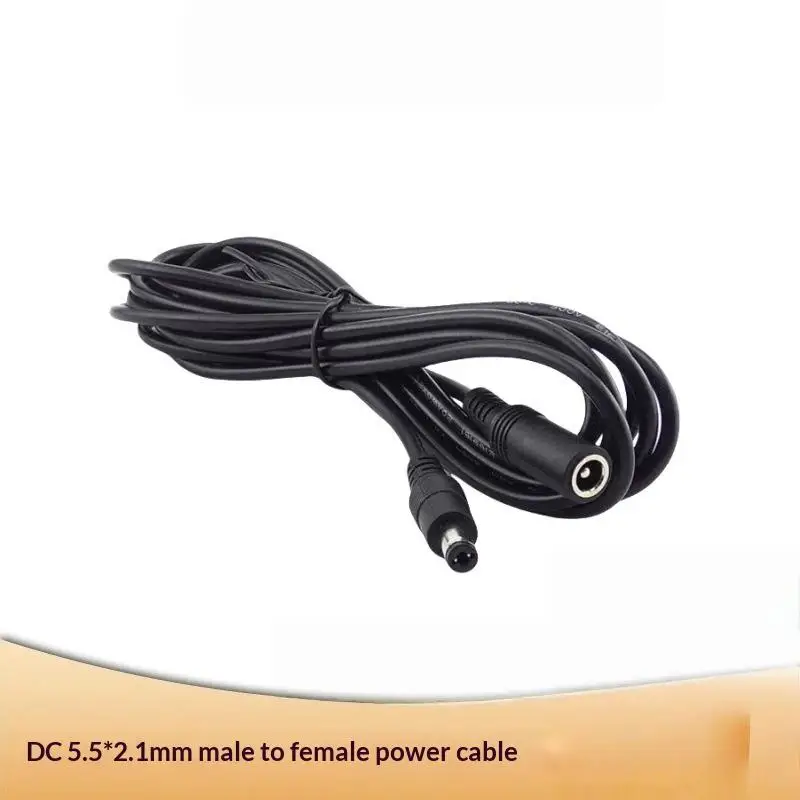 2.1mm X 5.5mm The Male Head To The Female Head Plug For 12V Power Adapter Cord DC Extension Cable 1M/2M/3Meter/5M/10M/15M/20M