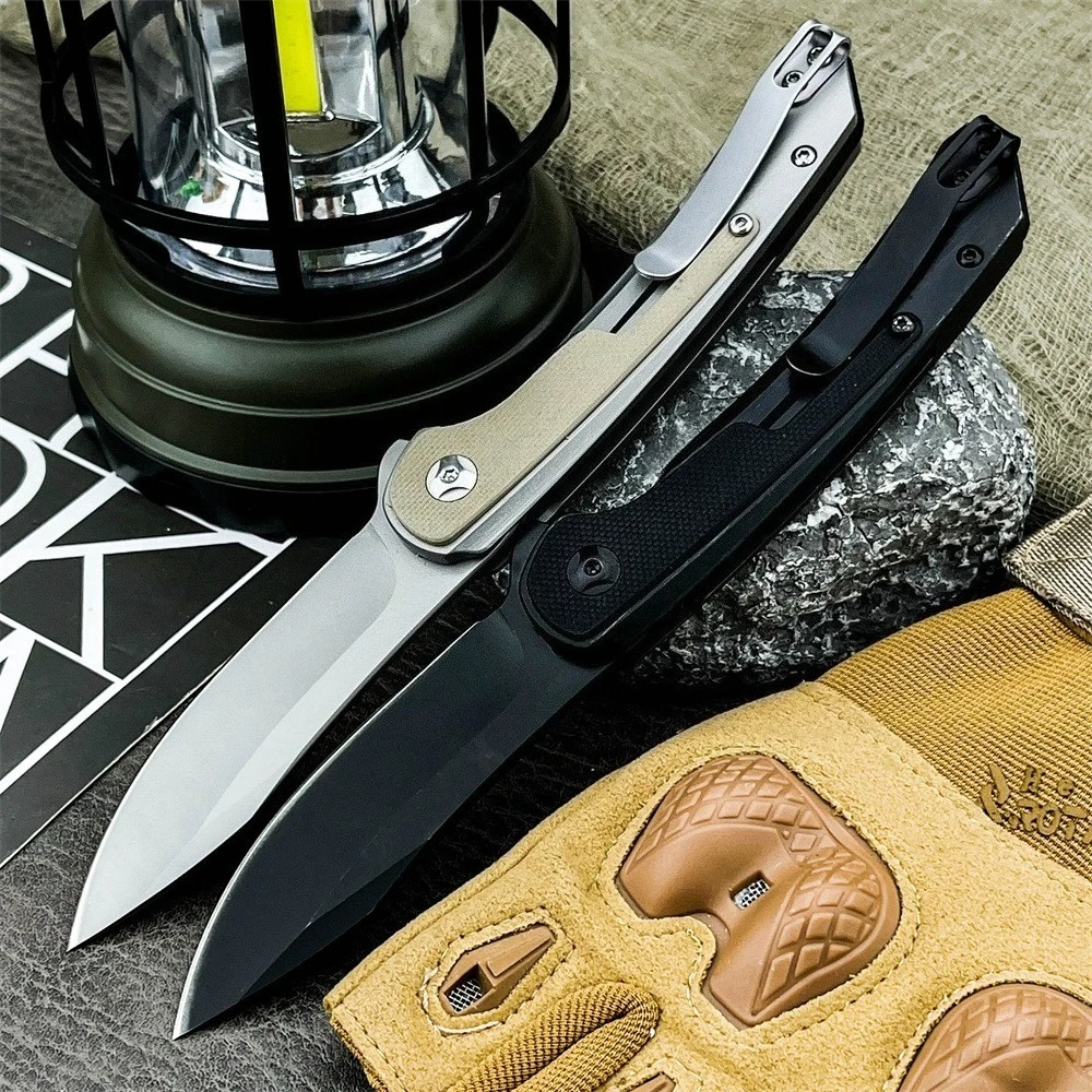 جديد 6070 في الهواء الطلق سكين جيب قابل للطي جودة عالية 8Cr13Mov شفرة 420 الصلب + G10 مقبض حمل التخييم سكينة سرفايفل أدوات EDC #5