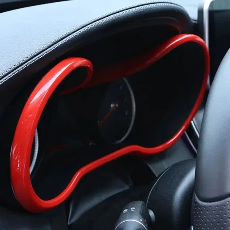 ABS Dashboard Monitor Trim Frame Cover For Mercedes Benz C V Class W205 2015 2016 2017 2018 2019 AMG Blue Interior Accessories