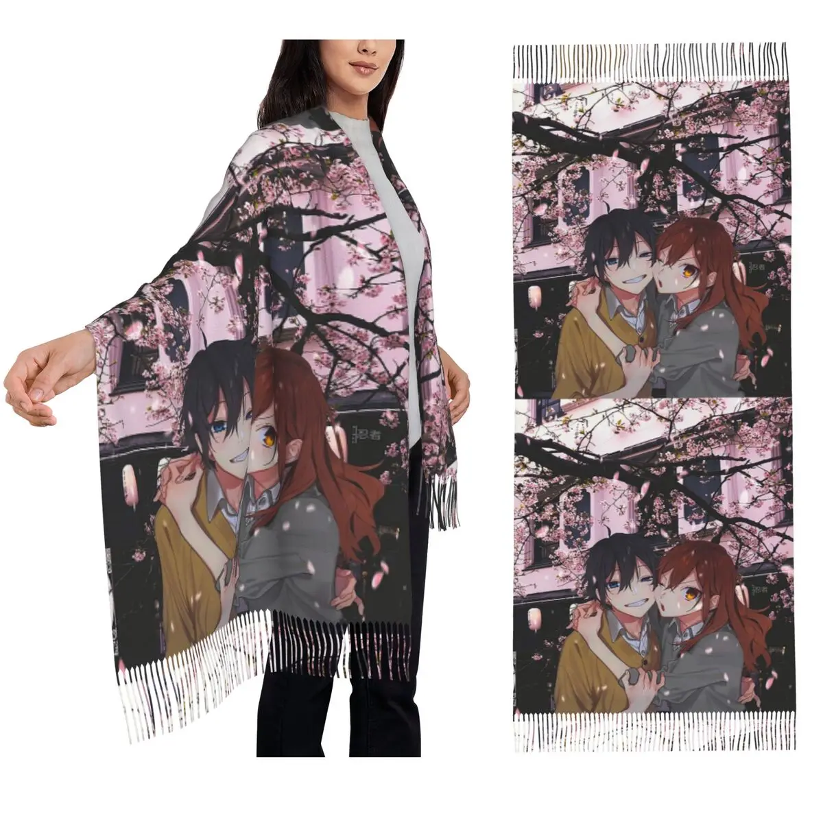 

Kyouko Hori And Izumi Miyamura шарф с кисточками шарфы для женщин мягкие теплые шали и накидки большая осенне-зимняя шаль