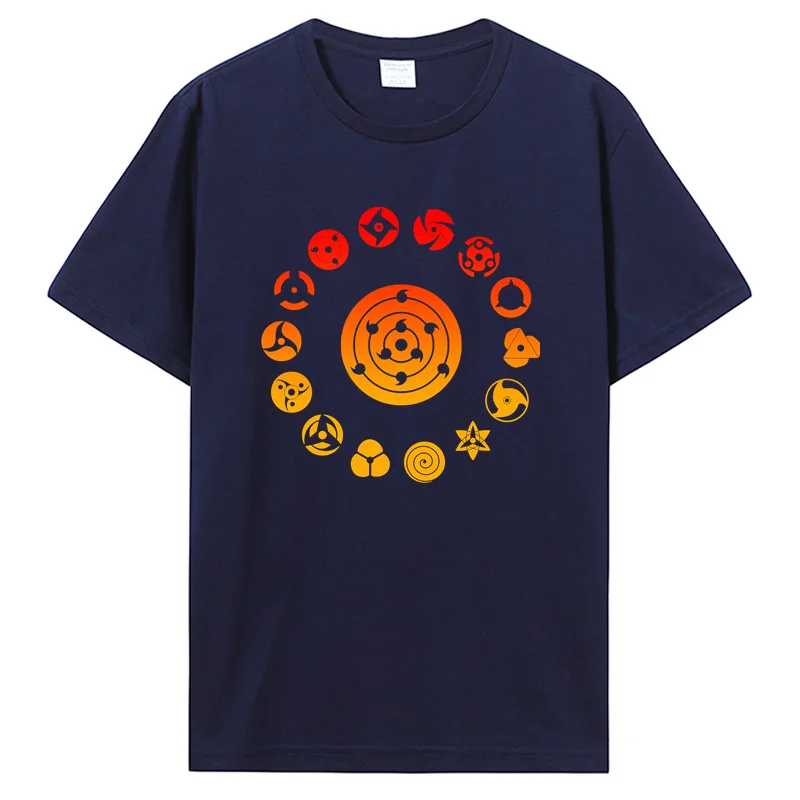 

Мужская одежда Team Sharingan Мужская/Женская футболка Хлопковая футболка с коротким рукавом и круглым вырезом Модная уличная футболка Одежда