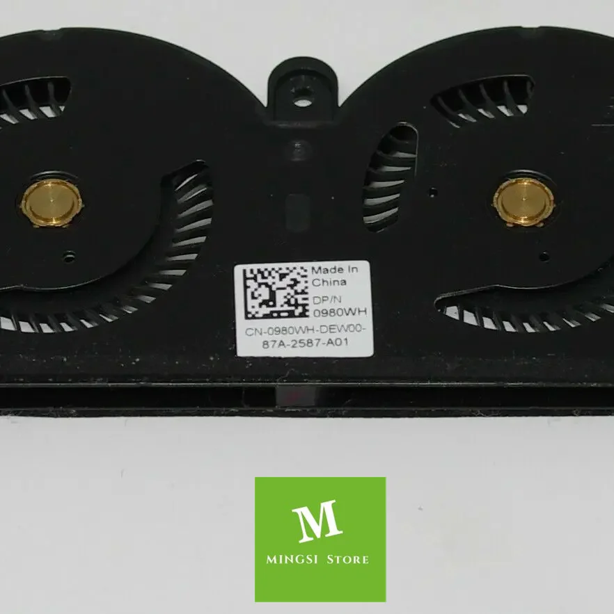 FOR Dell XPS 13 9370  9380 Dual Cooling Fan Assembly 980WH 0980WH