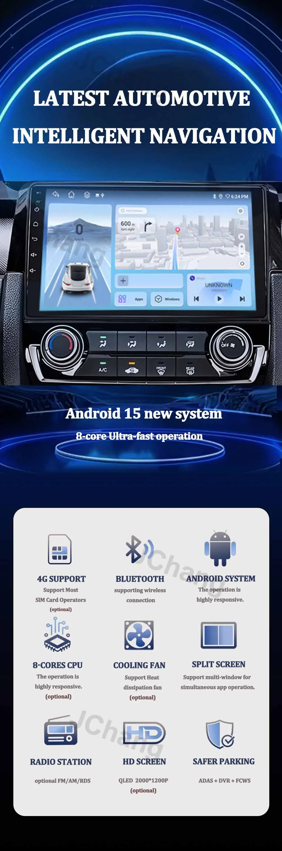 Systeme Android 15 Carplay Android Auto für Toyota Auris 1 E150 2006-2012 Multimedia Player GPS Navigation Auto Radio stereo BT – Detail 4