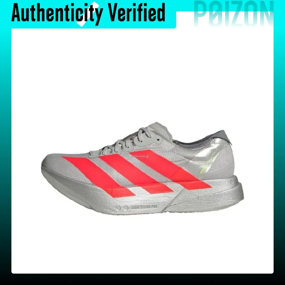 Adidas Adizero Adios Pro 4 Low top Marathon Long Distance Running Racing Running Shoes Women's Gray Red JR6357