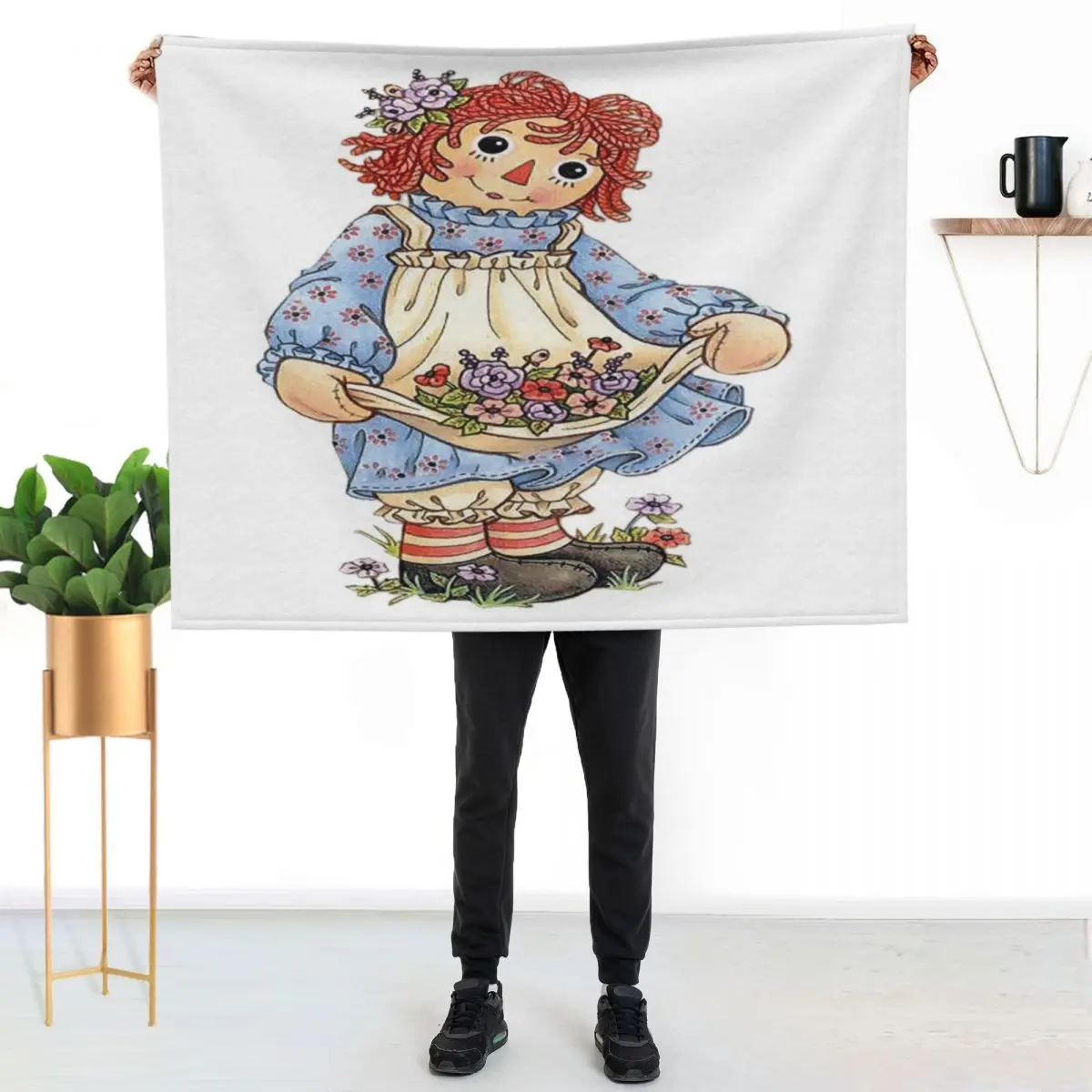 

Raggedy Ann And Raggedy Andy Throw Blanket Soft Home Decor Blanket for Couch Bedroom