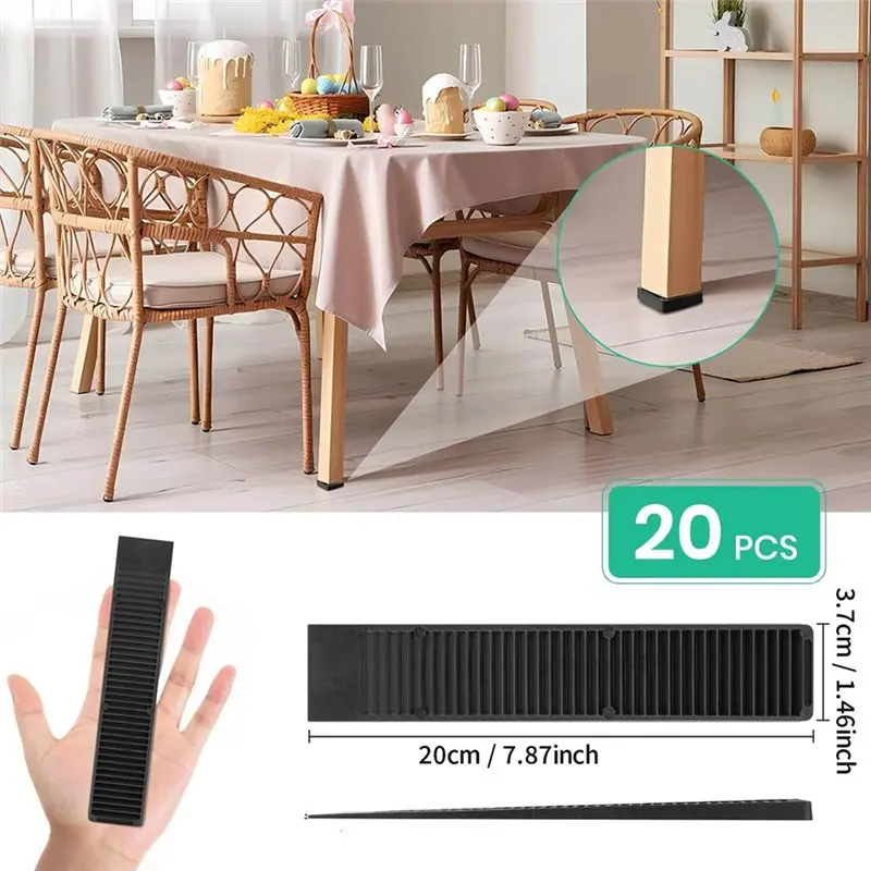 A68P-20Pcs Composite Shims And Leveling Wedges, Plastic Shims Wedges For Furniture Appliances,Furniture Levelers, Door Shims