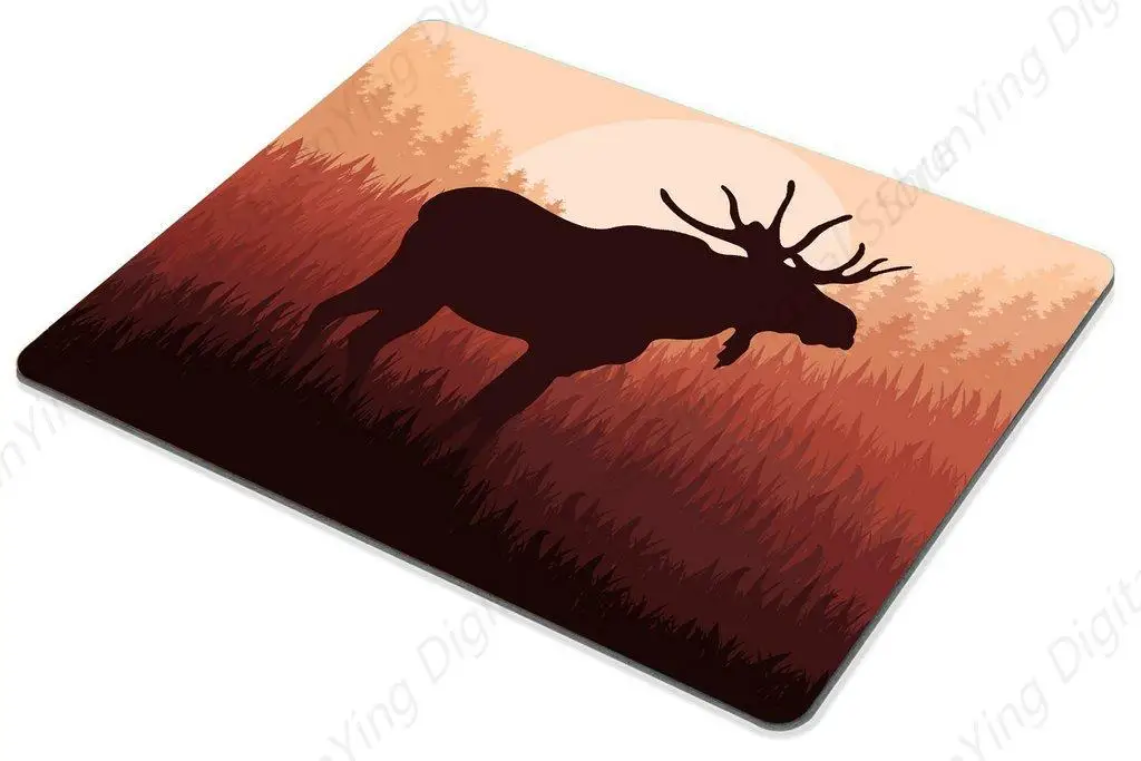 Wild Antlers Alaska Landscape Printed Mouse Pad Suitable For Gaming Office Laptop PC 25*30cm Anti Slip And Durable Mouse Pad