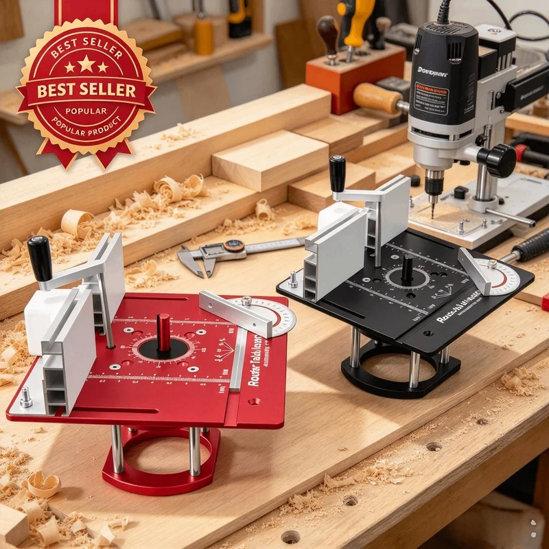 Router Table Insert Plate with Router Lift Woodworking Carpentry Accessory for Slotting Trimming and Chamfering
