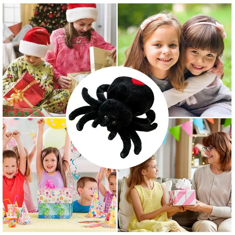 Spider Plush Toy Toy Plush Spider Throw Pillow Stuffed Animal Short Plush Material Decoration Tool For Kids Room Living Room