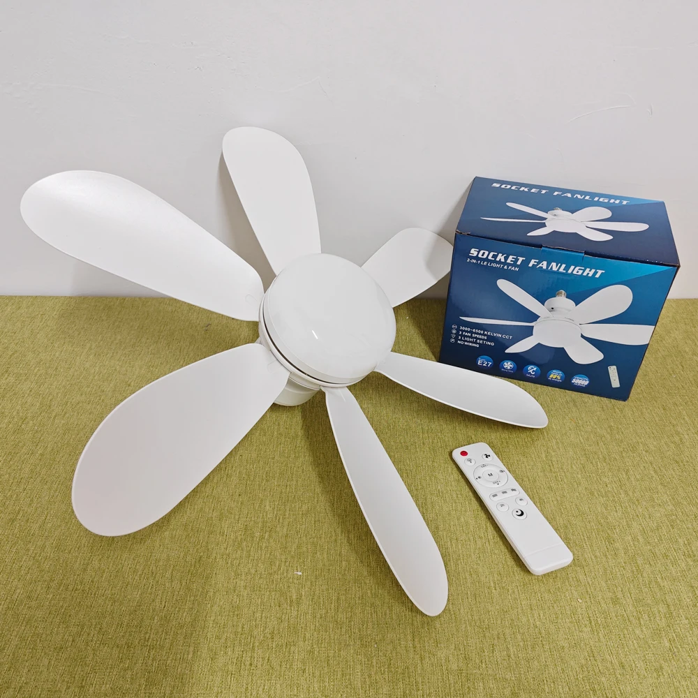 Ceiling Fan Light LED 30W E27 With Remote Control for Dimming, Suitable for Living room, Study, Household Use, 85-265V