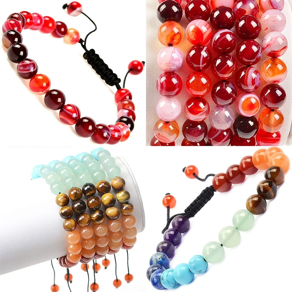 7 chakra spiritual healing crystal elastic bracelet natural 8mm gemstone energy balance yoga bead women\'s woven rope
