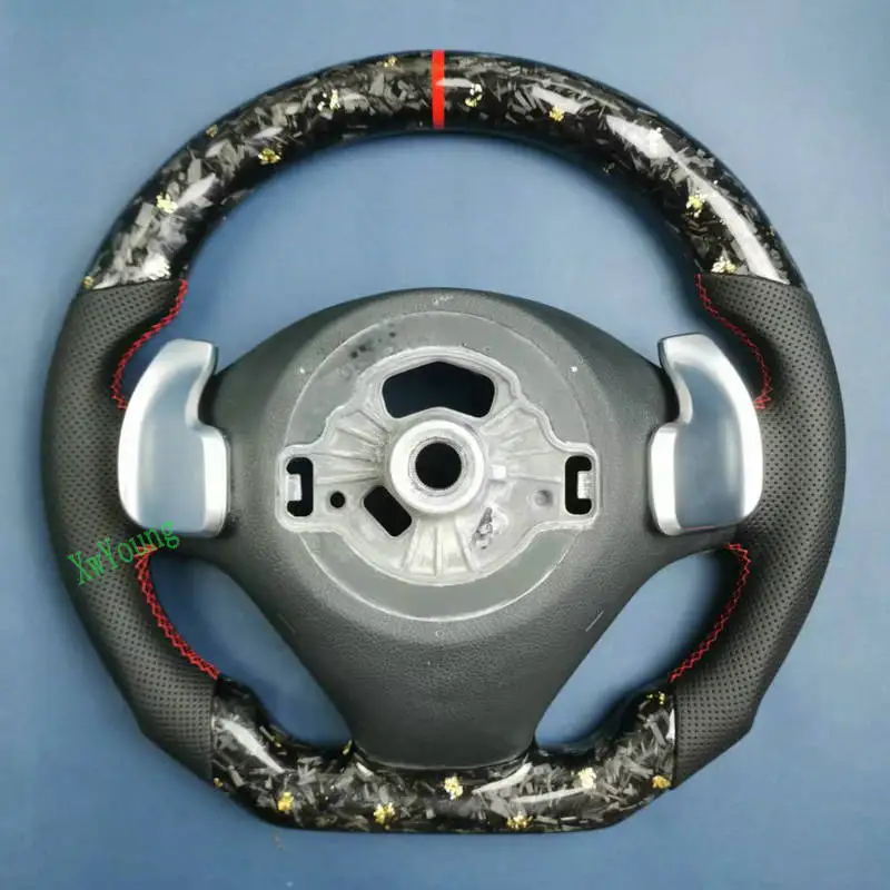 لسيارات BMW F30 F35 F20 F22 F32 320 325 328 328i 335 100% عجلة توجيه سيارة من ألياف الكربون الحقيقية (مع فتحات ناقل الحركة المجداف) #2