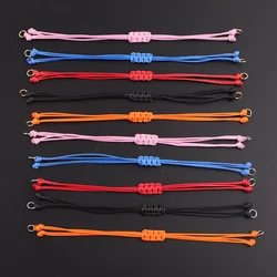 Pulsera trenzada de hilo de cera hecha a mano, cadena colgante de cordón encerado ajustable para bricolaje, accesorios de pulsera hechos a mano, joyería, 20 piezas por lote