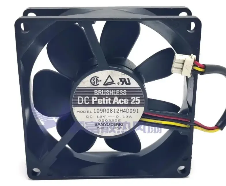 

Ltsf For SANYO DENKI 109R0812H4D091 DC 12V 0.13A 80x80x25mm 3-Wire Server Cooling Fan8cm