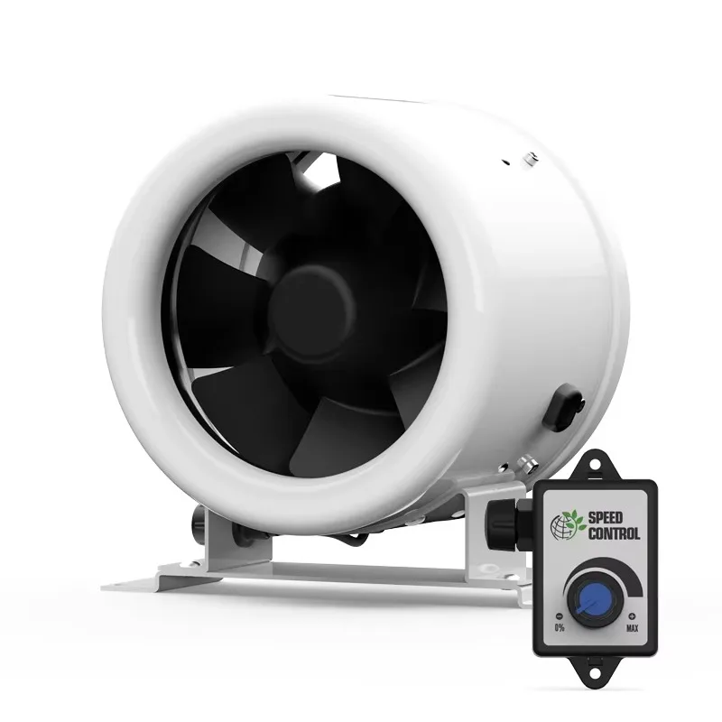 

8 Inch Low Power Efficient Ventilation Exhaust Stealth Industrial Grow Tent Horticulture Mixed Flow Inline Duct Fan
