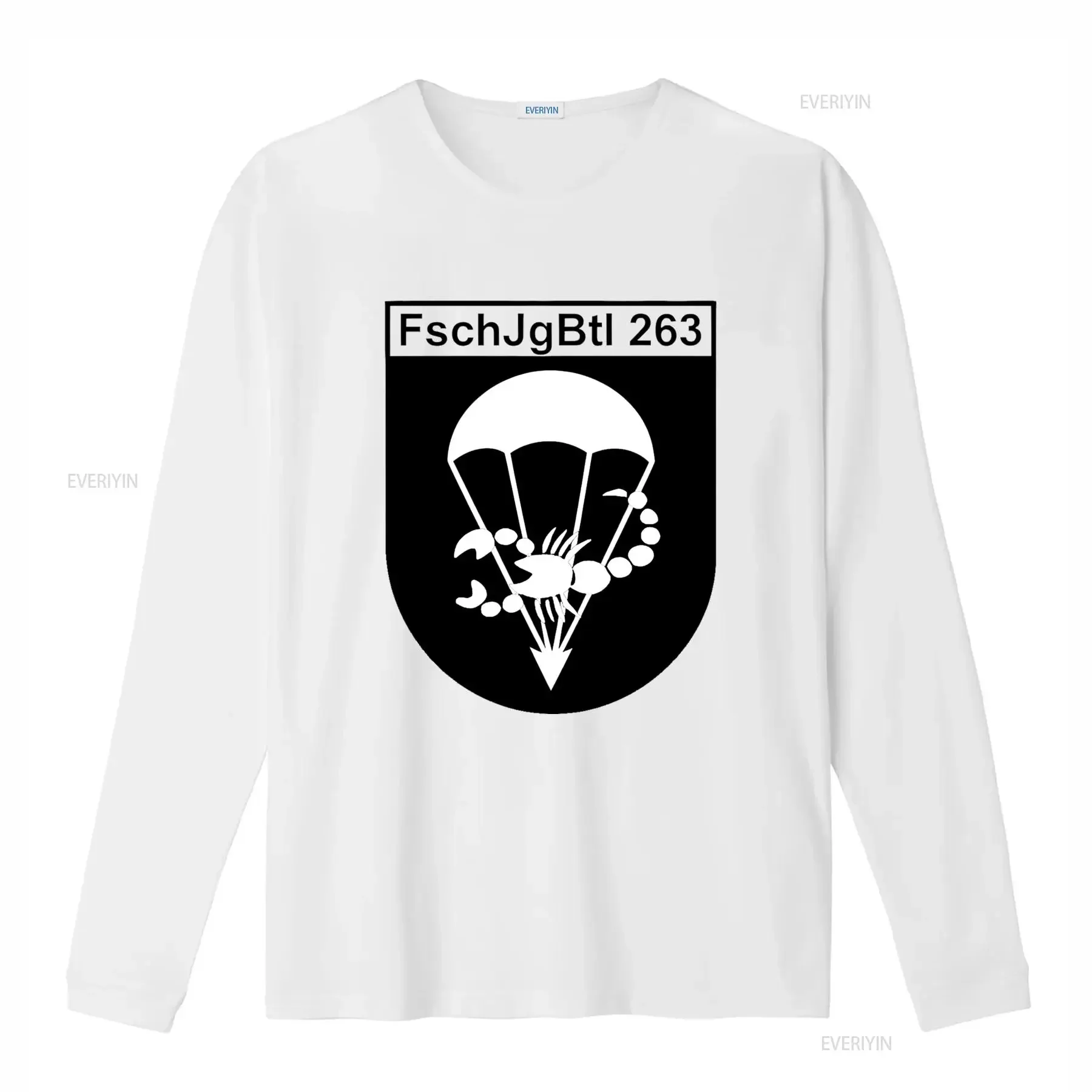 FschJgBtl 263 Chest Paratrooper Battalion Cool T Shirt for Men 18188 vintage Washed streetwear Slightly Stretched Breathable