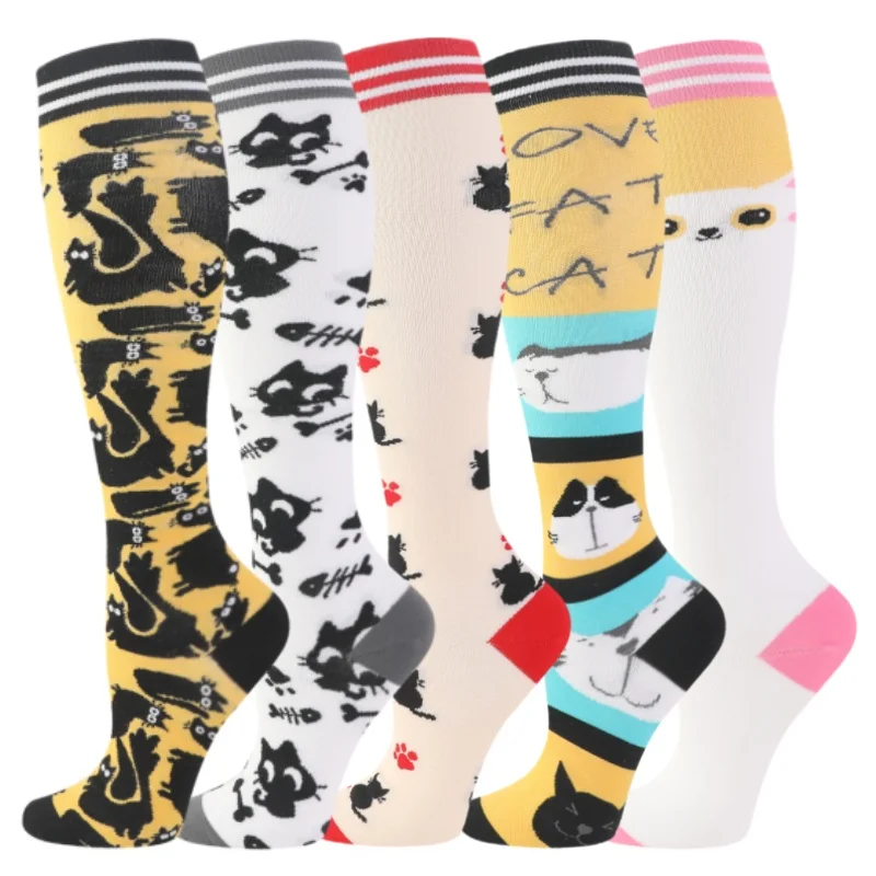 15-20 mmHg Compression Socks for Women Men Knee High Socks Circulation Nurses Running Travel Flight Pregnancy Edema Sports Socks
