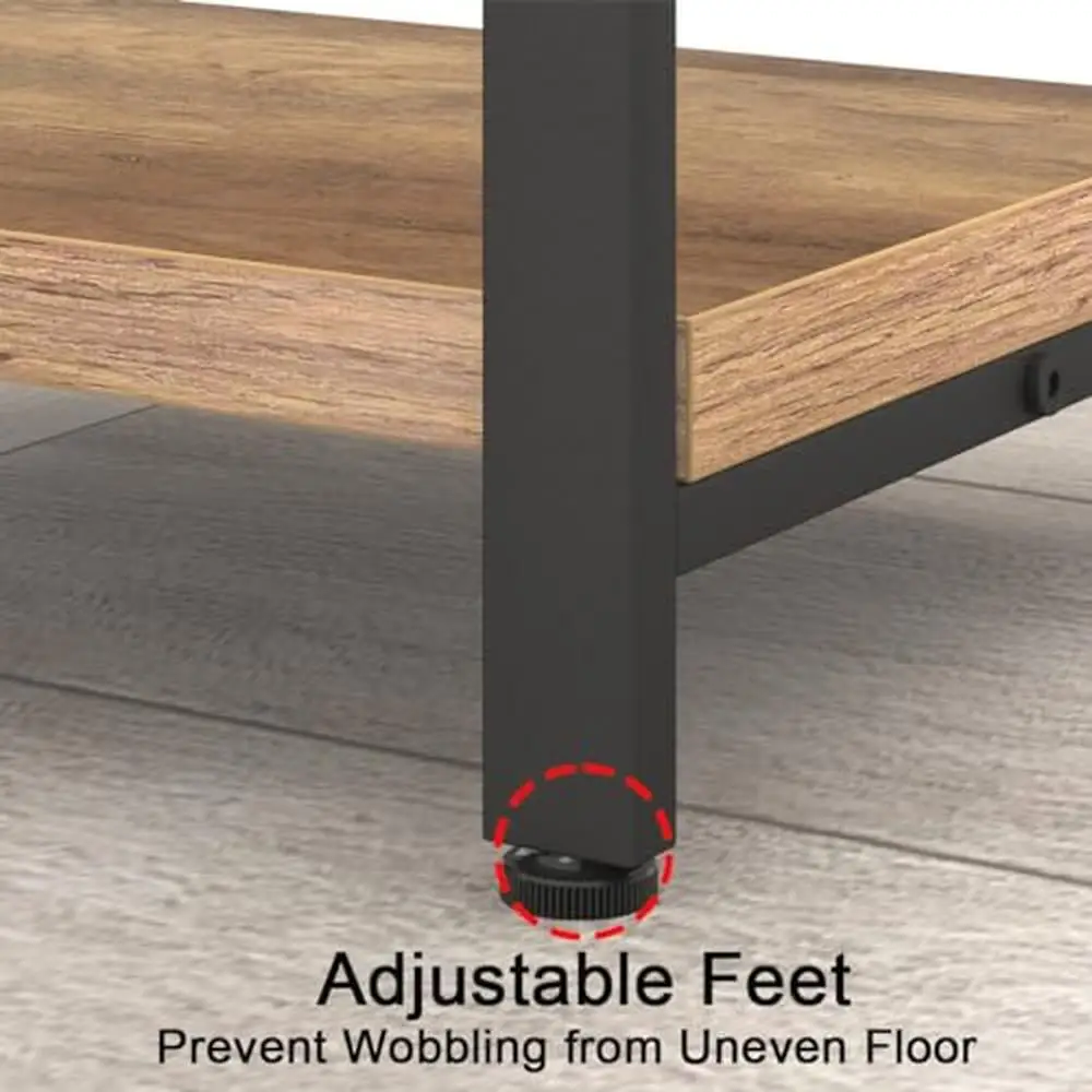 Rustikales industrielles Metall holz 4-stufiges Bücherregal langlebiges Bauernhaus Display Lager regale 12.7 "d x 41.3" w x 55 "h Büro Schlafzimmer