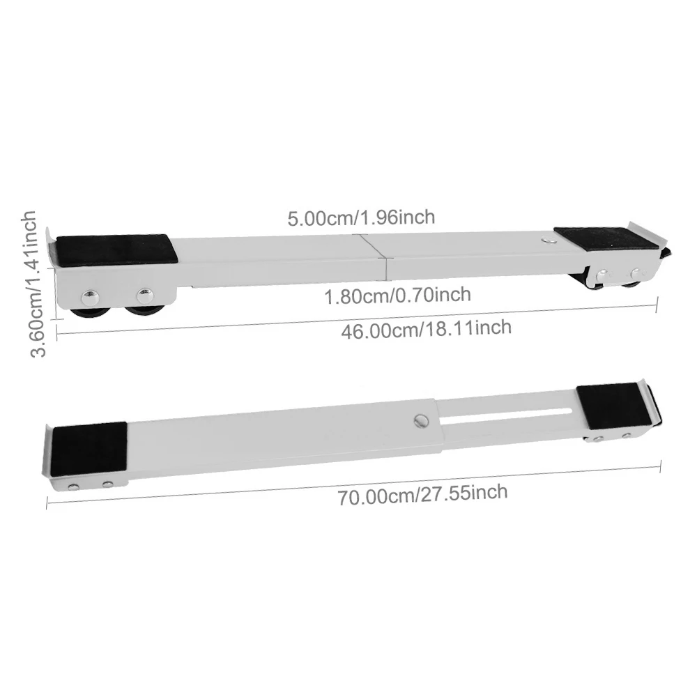 Universal Mobile Roller Bracket Movable Racks Refrigerator Base Mount Dryer Holder 24 Wheel Adjustable Washing Machine Stand