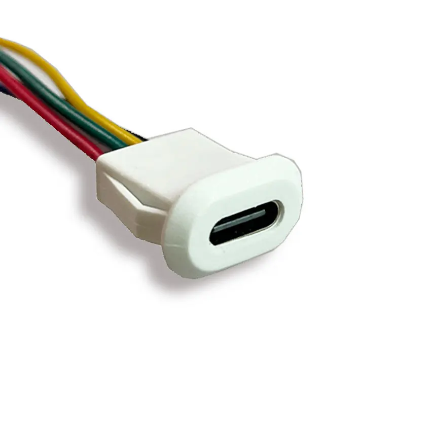 

1-10pcs 6P USB Type C Connector Jack Female Type-C With card buckle 3A High Current Fast Charging Jack Port Charger Plug Socket