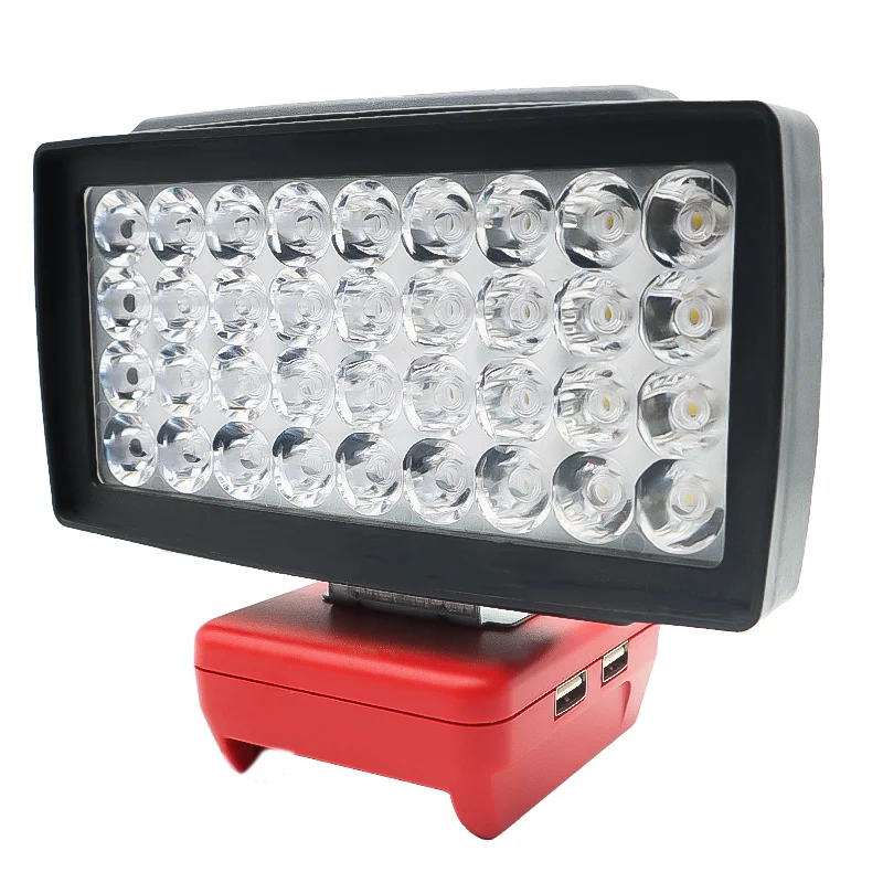 36 Beads LED Car Work Light Flashlight Electric Torch Spotlight USB Power Bank For Milwaukee 18V 48-11-1835 Li-ion Battery