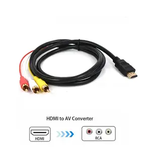 1080P 1.5M HDMI compatible to 3 RCA Video Audio HDMI compatible Cable AV Cord Converter Adapter For HDMI TV Set Box DVD Laptop AliExpress 44