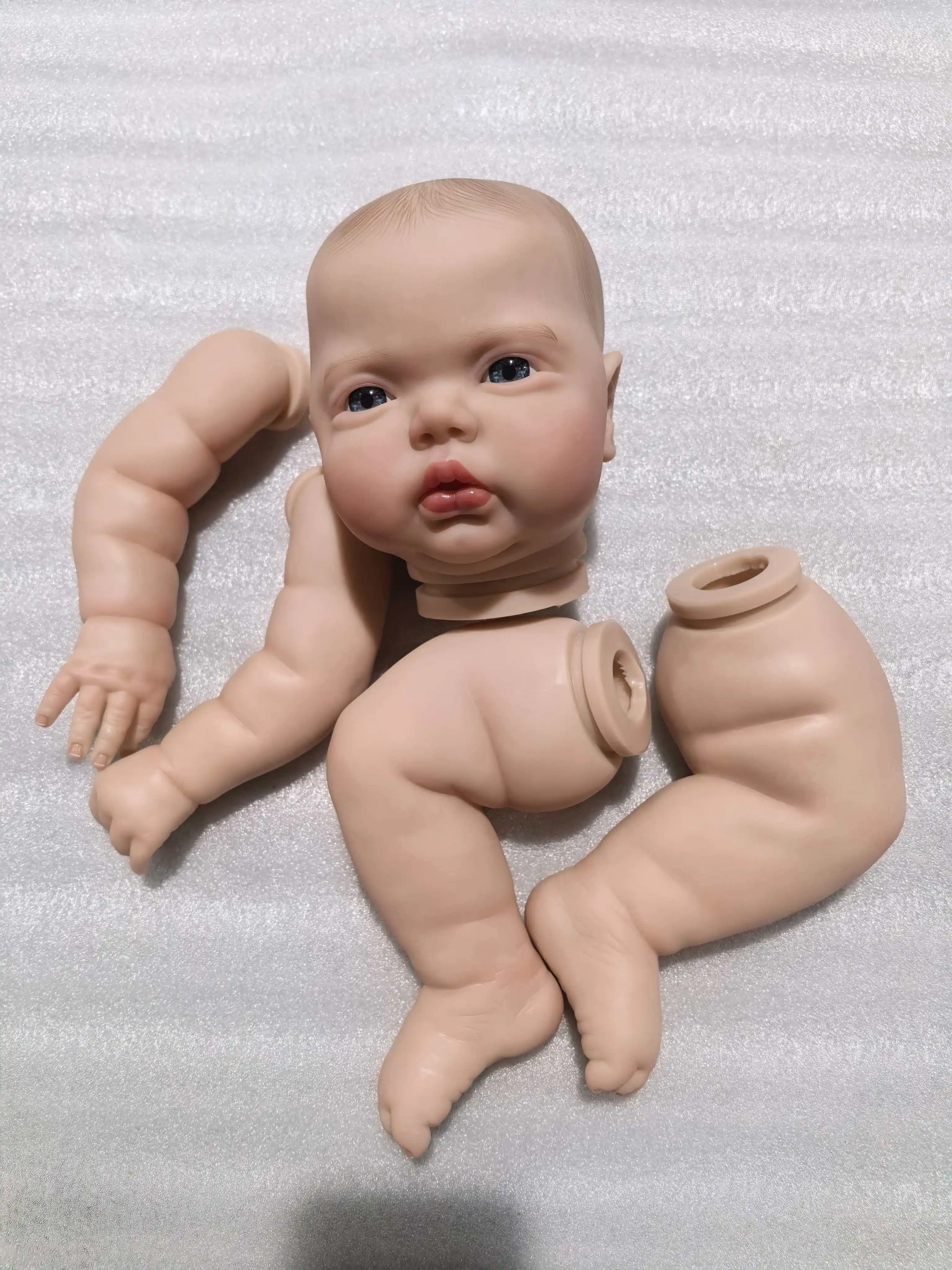 NPK 19-inch Awake Pickle Reborn Baby Doll Kit - Lifelike Soft Touch Blond Short Hair DIY Doll Parts Already Painted
