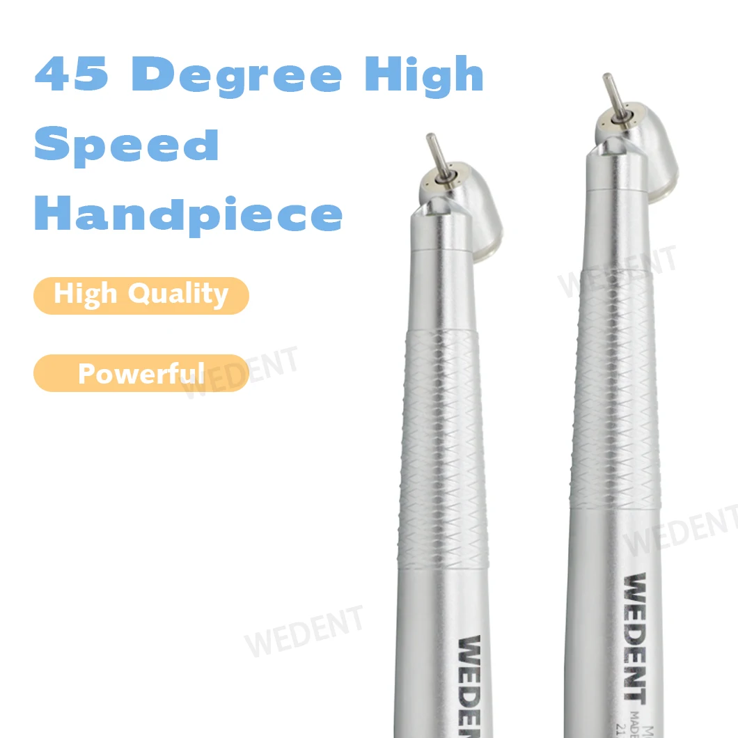 Odontology Equipment 45 Degree Air Driven Push Button Cartridge Ceramic Bearing Surgical Handpiece