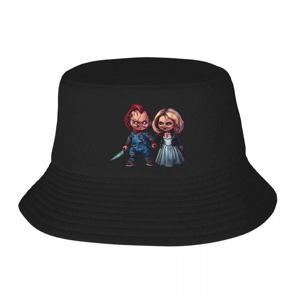 Custom Horror Movie Bride Of Chucky Bucket Hat for Women Men Printed Childs Play Game Summer Beach Sun Fishing Cap