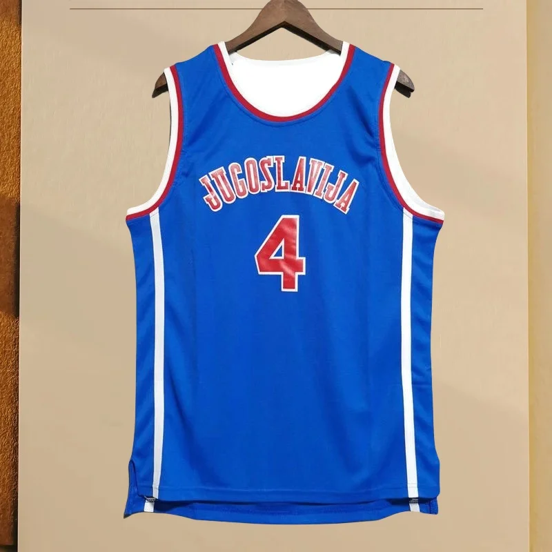 

JUGOSLAVIJA 4 Drazen Petrovic 3D printed outdoor sports jersey Blue Croatia 2025 new