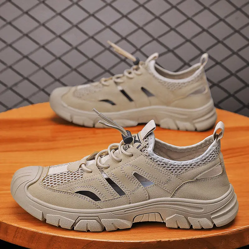 

Трекинговая спортивная мужская обувь с закрытым носком и дышащей сеткой, повседневное использование, высокое качество, новые летние удобные мужские сандалии по низкой цене