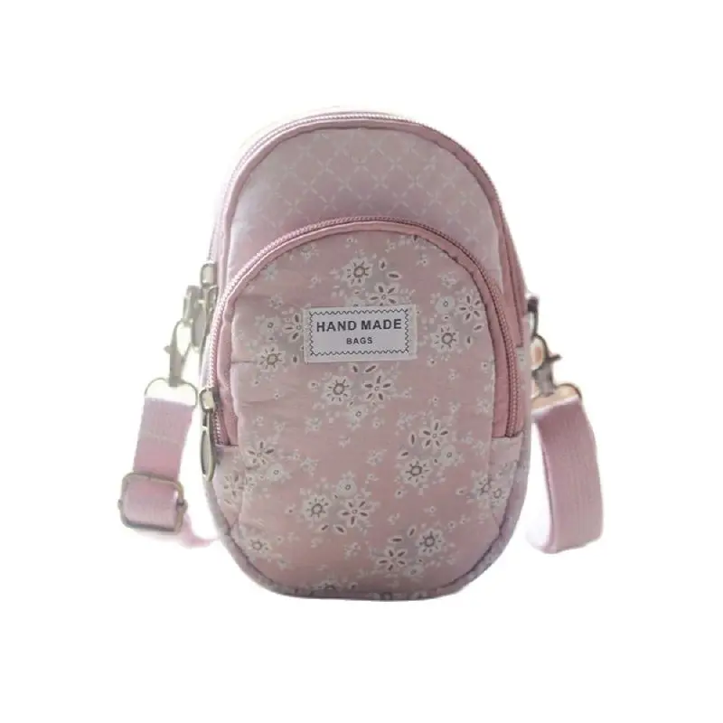 Bolso cruzado de algodón con estampado Floral para mujer, cartera pequeña con monedero para teléfono, 2023