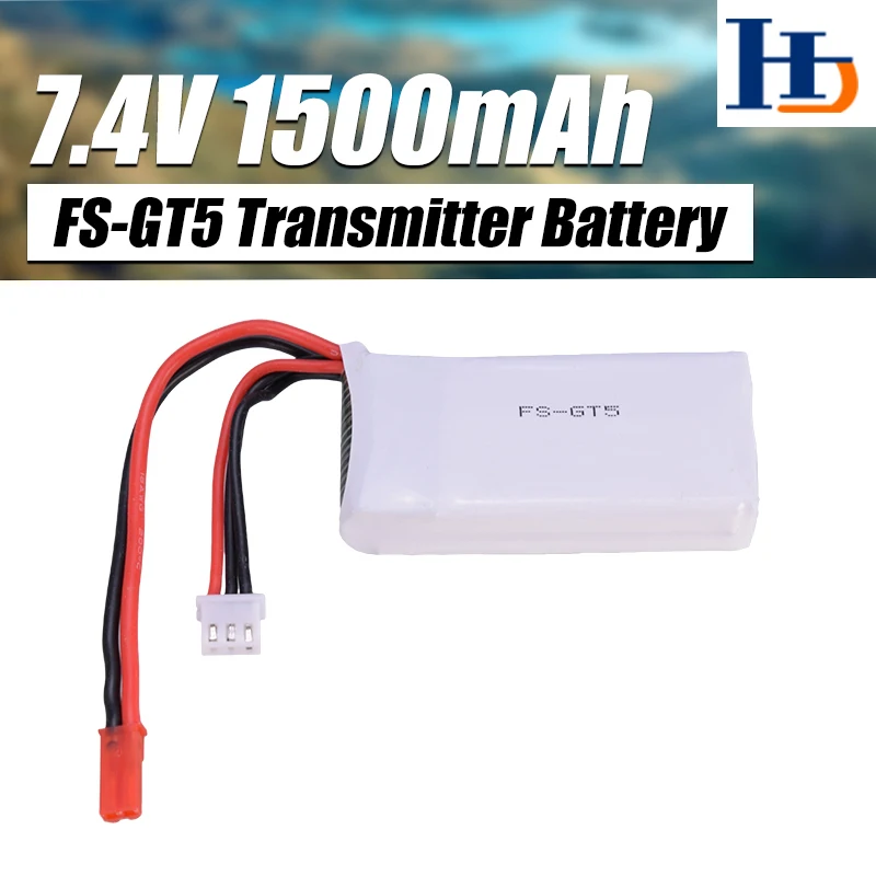 

7,4 V 1500mAh 2S передатчик Lipo аккумулятор для Flysky FS-GT5 детали для пульта дистанционного управления