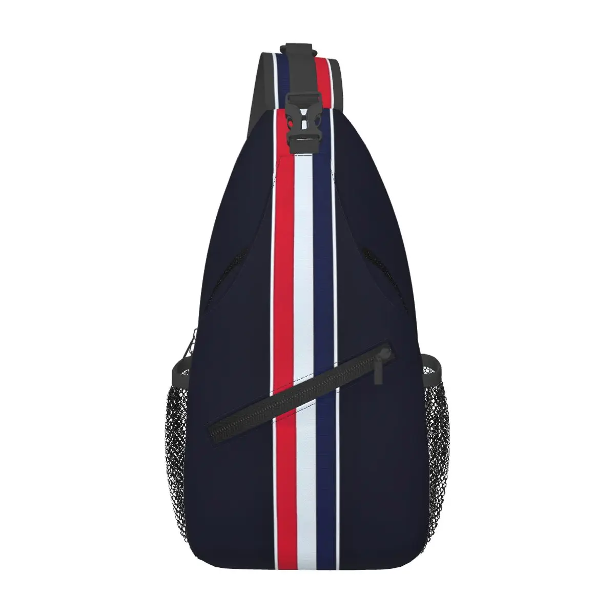 Thom-Stripes Red White Navy TB Trendy cross chest bag diagonally, a fashionable backpack designed for sports and travel