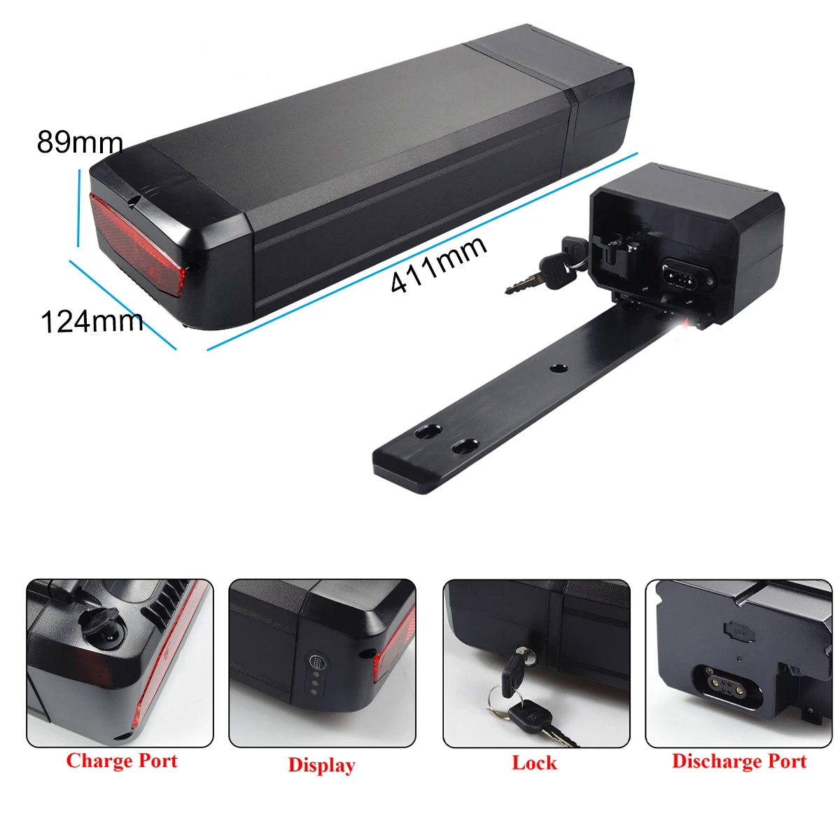 Carrier Ebike Battery 48V 15Ah 18Ah 25Ah for Phylion Pedal Electric AWD III Ariel Rider Grizzly  Akku X-Trail Pro