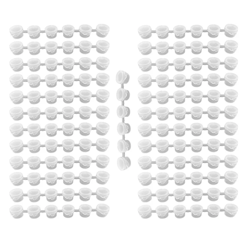 25 pcs Pigment Box Plastic Storage Case For Watercolor Paint Organizer Art Supplies Container Compartments Color Box Pigment