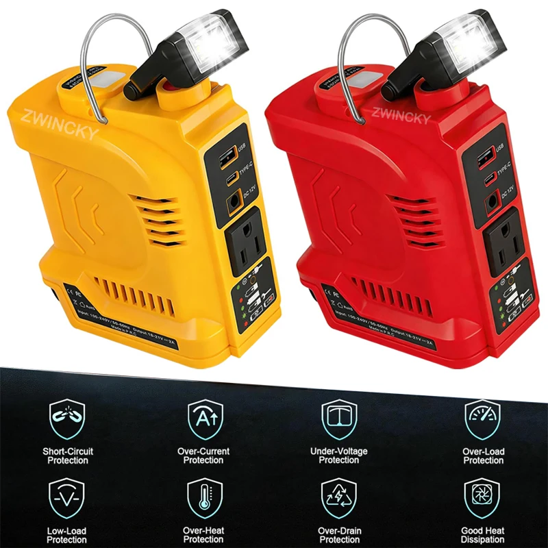 portable-power-inverter-dc-18v-to-ac-110v-for-dewal-milwaukee-18v-20v-li-ion-battery-with-led-light-usb-type-c-dc-ac-output-port