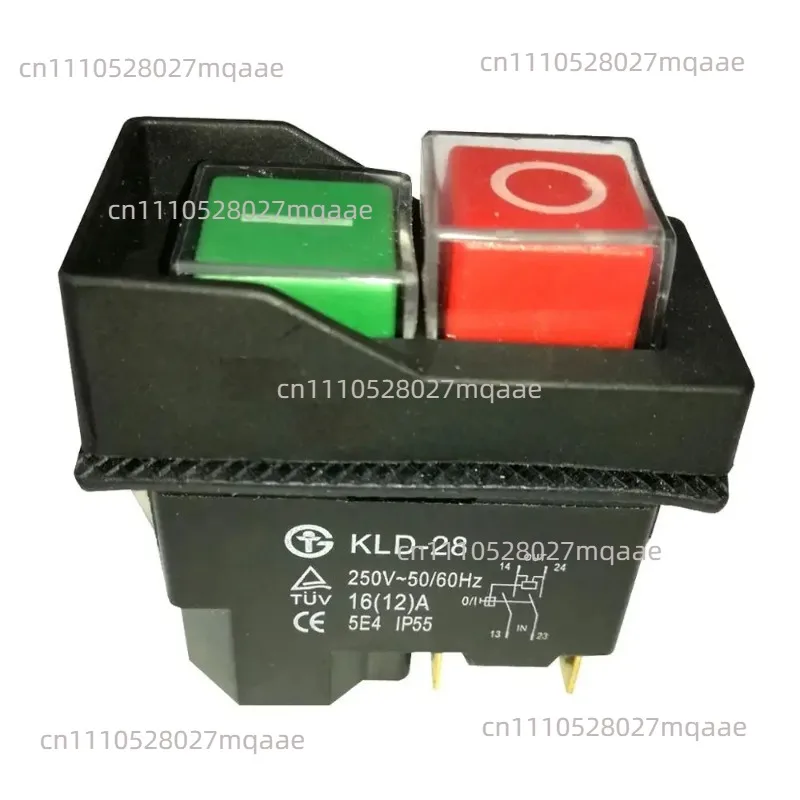 KLD-28A Waterproof Electromagnetic Pushbutton Switch 120V 220V 4Pins 5 Pin Electric Cutter Push Button Switches for Slicer