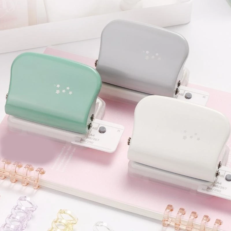 

Mini Hole Punches Small 5 Hole Puncher with 5 Sheets Capacity, Compact Handheld Hole Punches for Home Office School Use