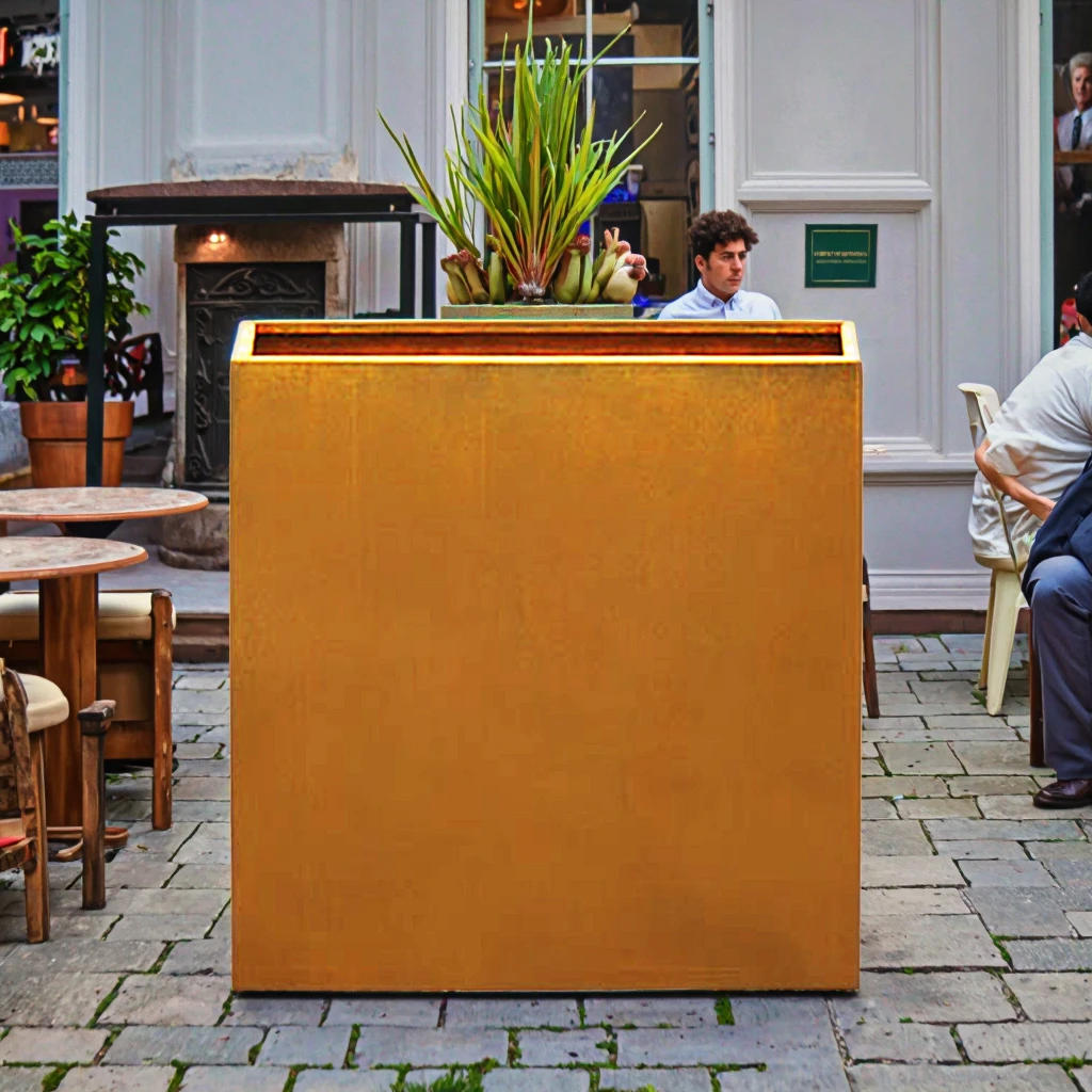 

Большие металлические коробки для цветов KD для улицы, садовая сборка, горшки для хранения растений, современные горшки для растений