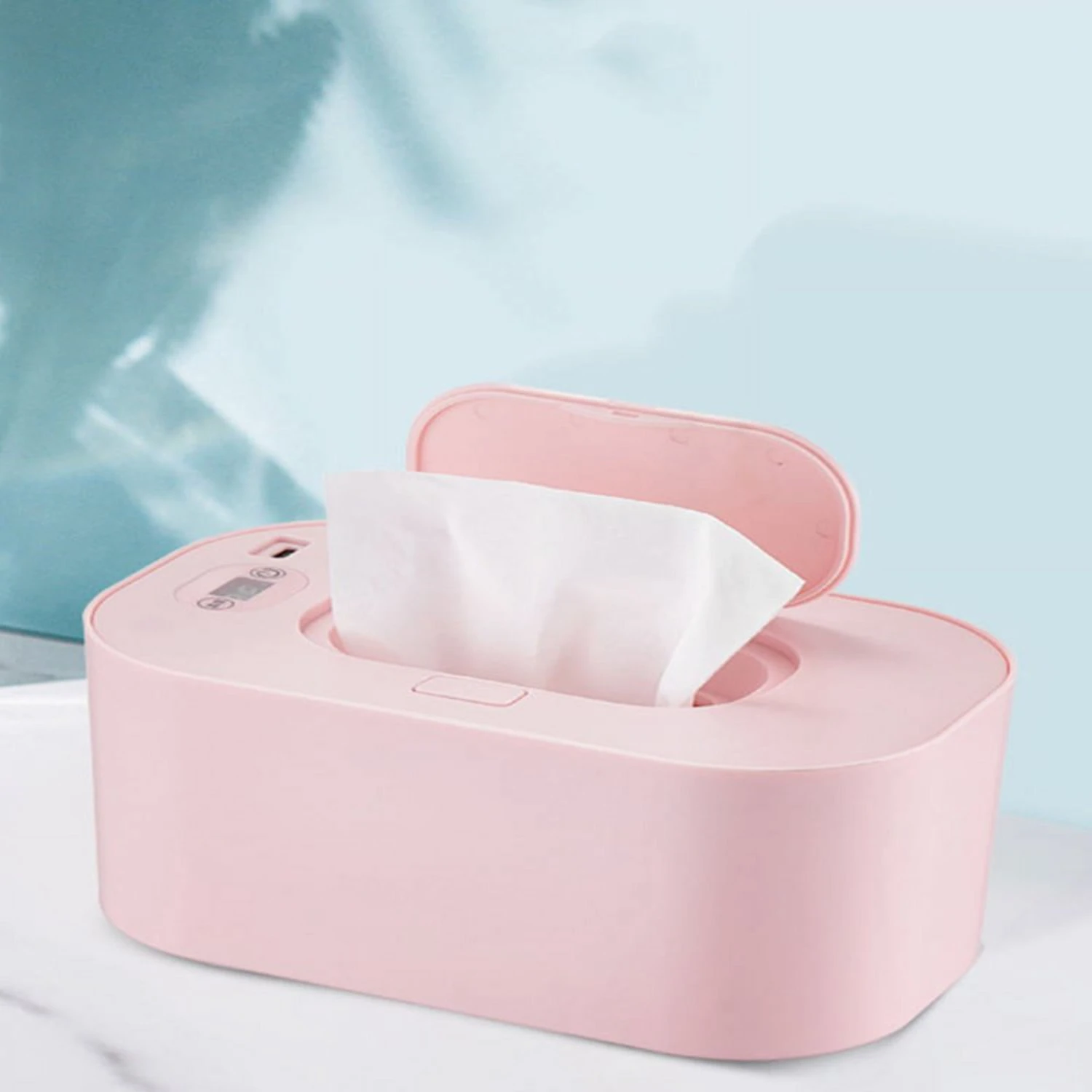 USB 베이비 물티슈 워머 3 모드 40-60 ° C 조절 가능한 아기 물티슈 따뜻한 디스펜서 휴대용 스마트 물티슈 따뜻한 대용량 아기