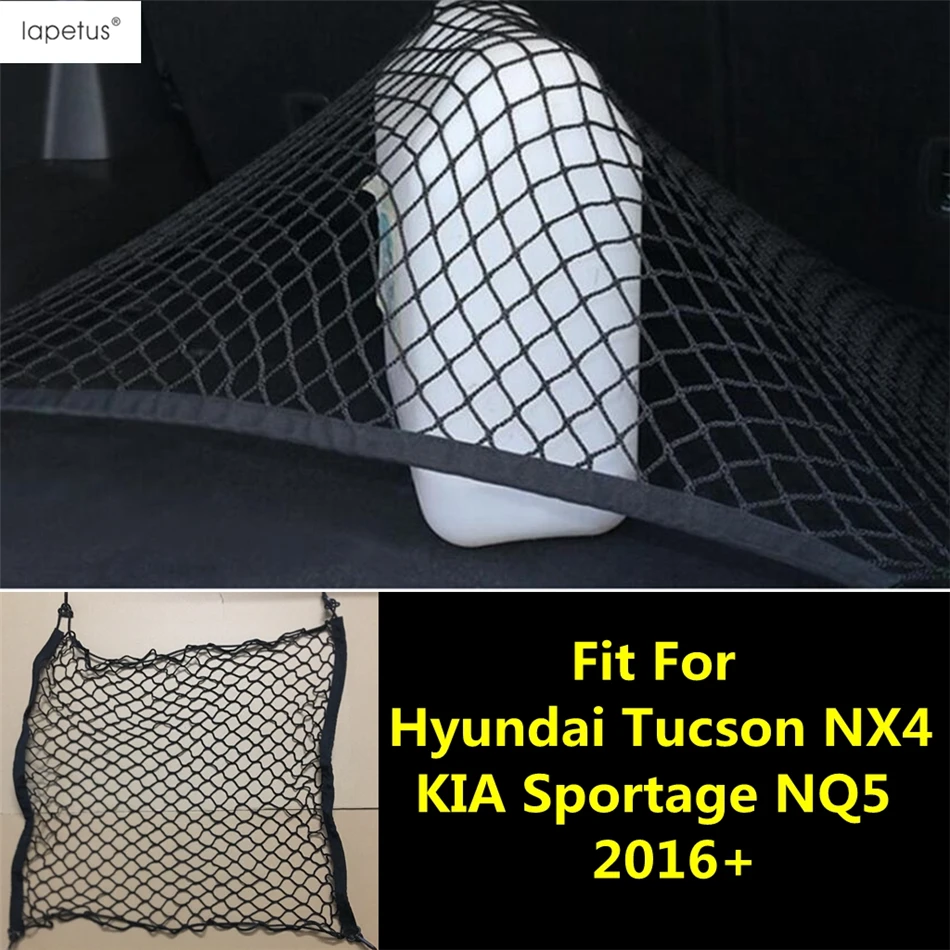 

Car Rear Trunk Luggage Storage Container Cargo Mesh Net Trim Accessories For Hyundai Tucson NX4 / KIA Sportage NQ5 2016 - 2024