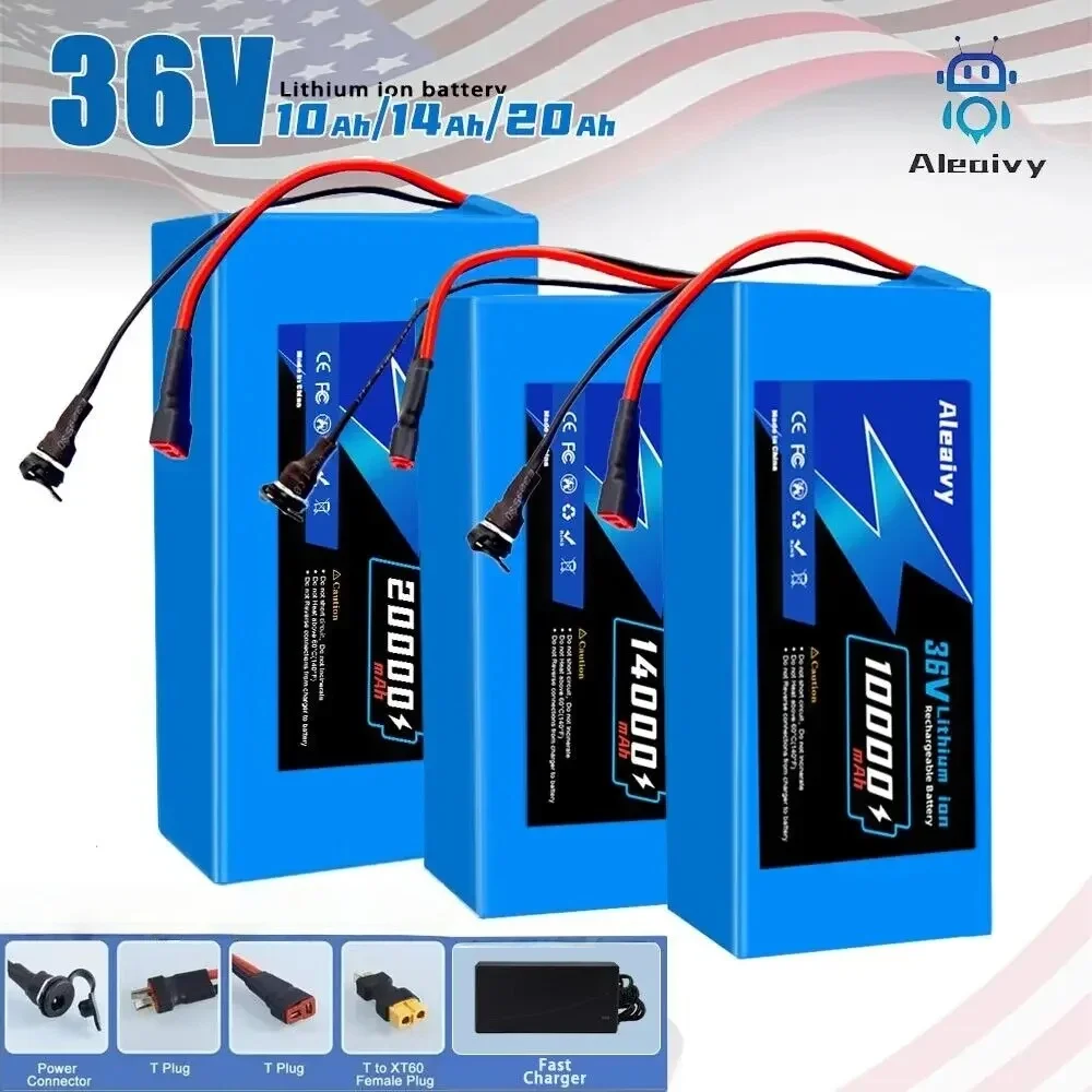 

10S4P 36V 10/12/14/16/20Ah High-capacity Rechargeable 18650 Li-ion Battery Built in BMS Suitable for Electric Scooter Battery.