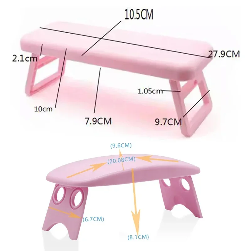 Soporte plegable para manicura de uñas, soporte para brazo, almohada, soporte para cojín, mesa, escritorio, reposabrazos, estera de soporte de esponja, herramienta de pulido, salón de práctica