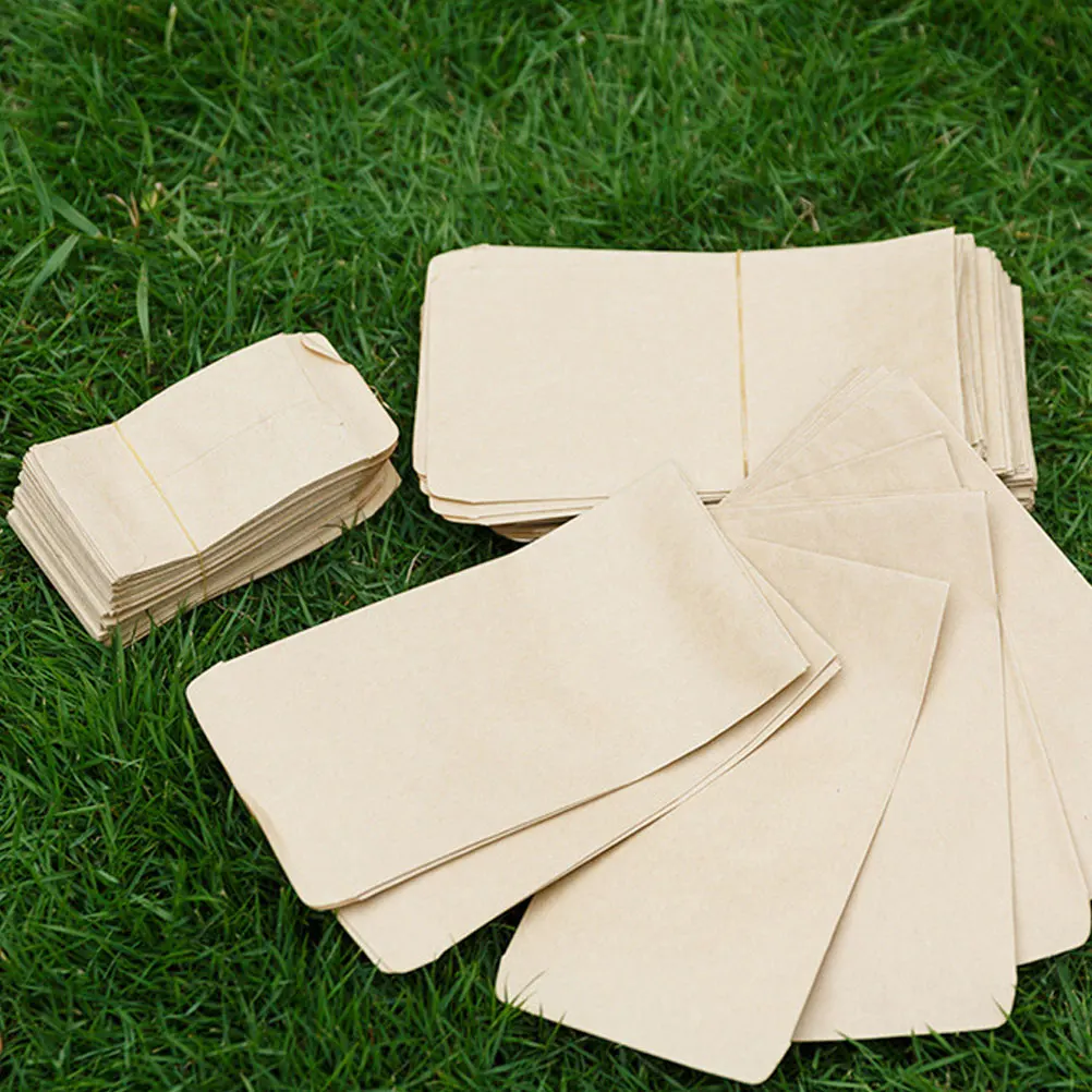 

100 Pcs Kraft Paper Bag Garden Bags Commercial Produce Brown Pouch Storage Mini