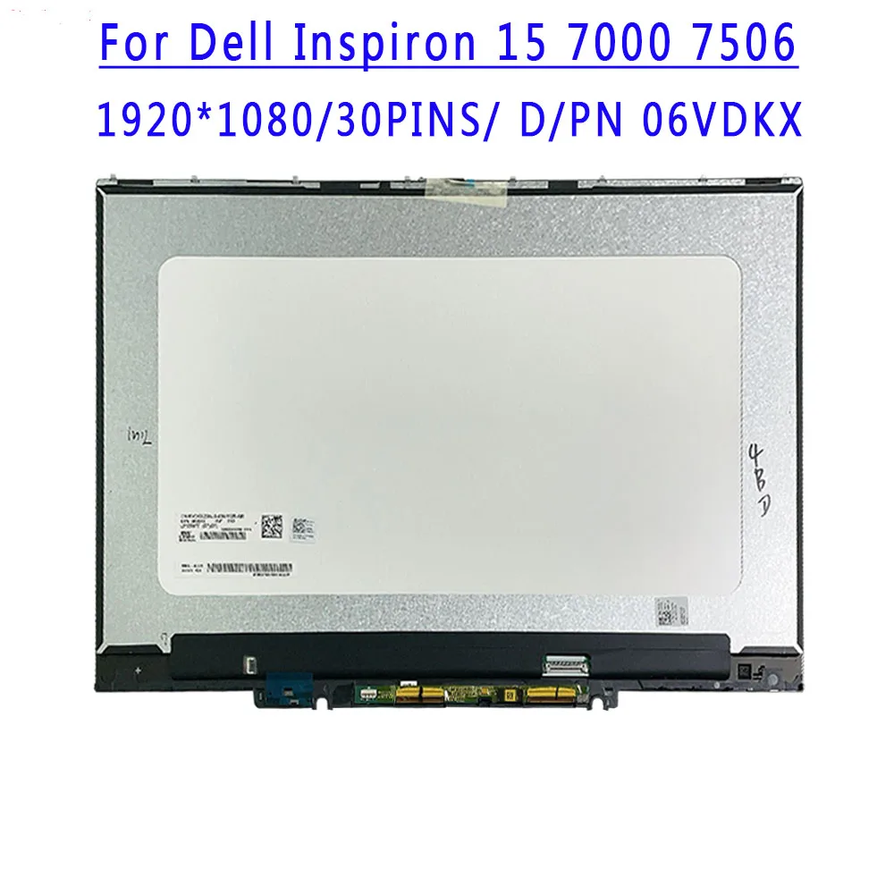 

15.6inch 1920x1080 FHD 30pins or 3840x2160 UHD 40pins LCD Touch Assembly For Dell Inspiron 7500 7506 Laptop LCD Screen Assembly