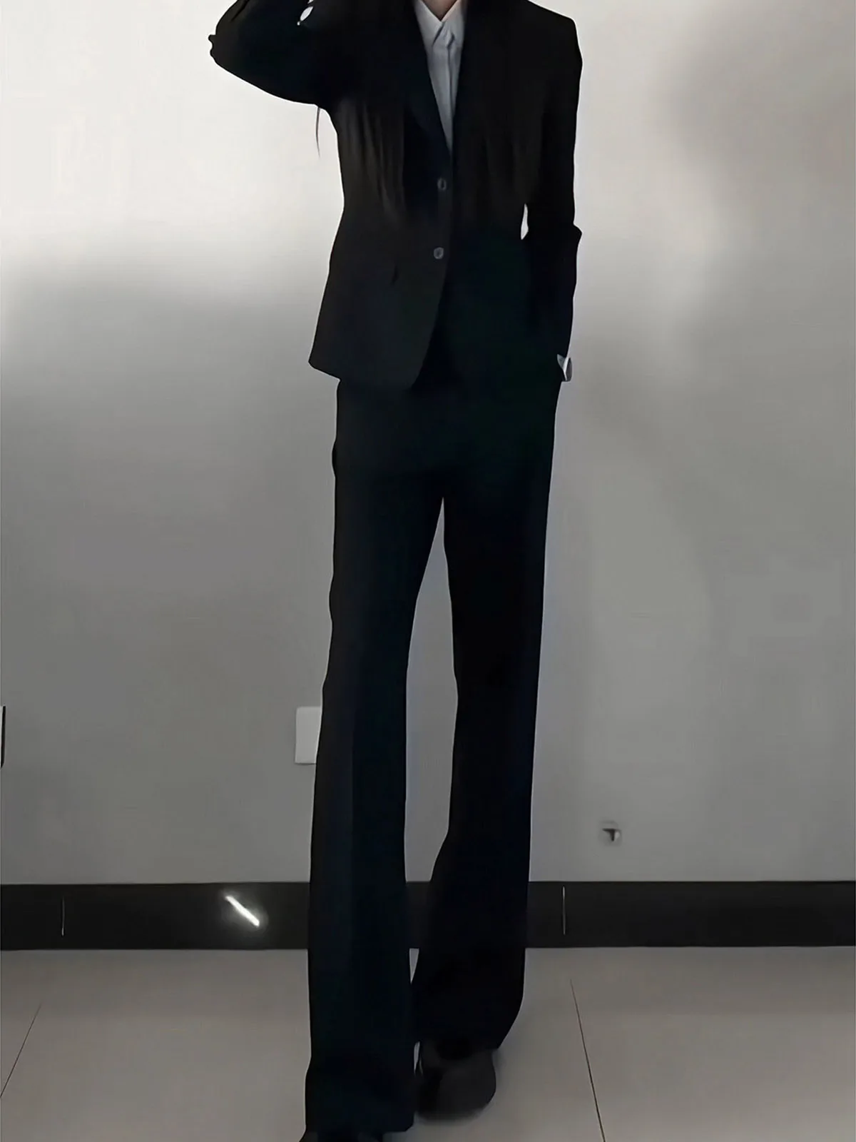  Slim Fit Pleated Men's Pants Casual Style mid Waist Straight Leg Long Trousers for Teenagers Summer Season  Color