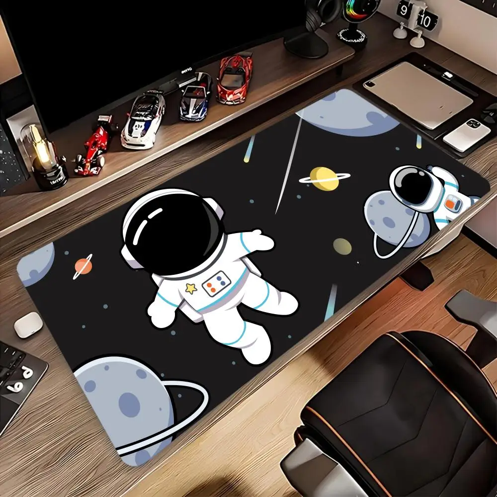 

Large Gaming Mouse Pad, Cute Cartoon Astronaut Design, Rubber Non-slip Desktop Pad,stitched Edges, Perfect for Office and Gaming