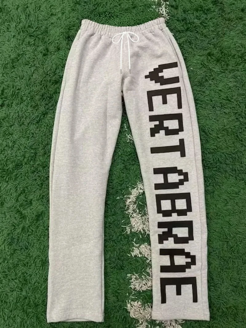 2026 New Style Big Letter Print Sweatpants Elastic Loose Straight Casual Track Pants Hip Hop Streetwear Sports Trousers kids